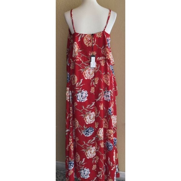 Romeo & Juliet Couture Chiffon Maxi Dress w Popover Dress Size M - Picture 2 of 11